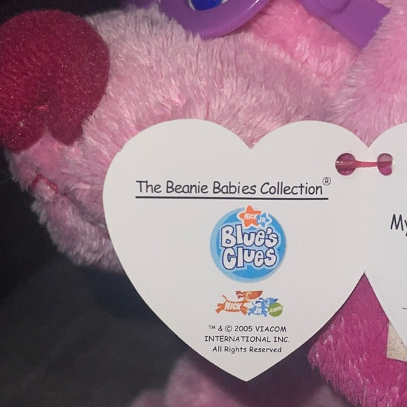 TY Magenta Blues Clues pink DOG Beanie Babies plush stuffed Animal NWT - Picture 6 of 10